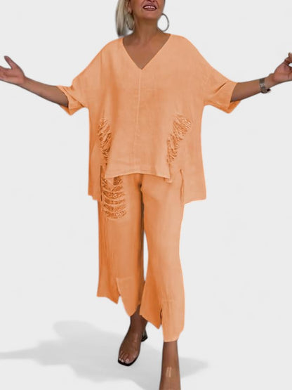 Zweiteiler Damen Sommer | Oversize Tunika & Weite Hose