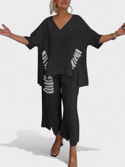 Zweiteiler Damen Sommer | Oversize Tunika & Weite Hose