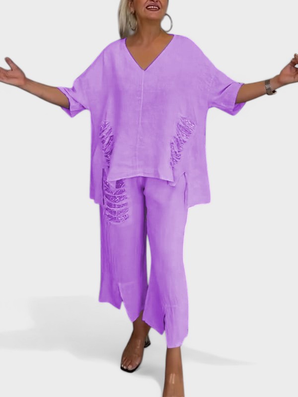 Zweiteiler Damen Sommer | Oversize Tunika & Weite Hose