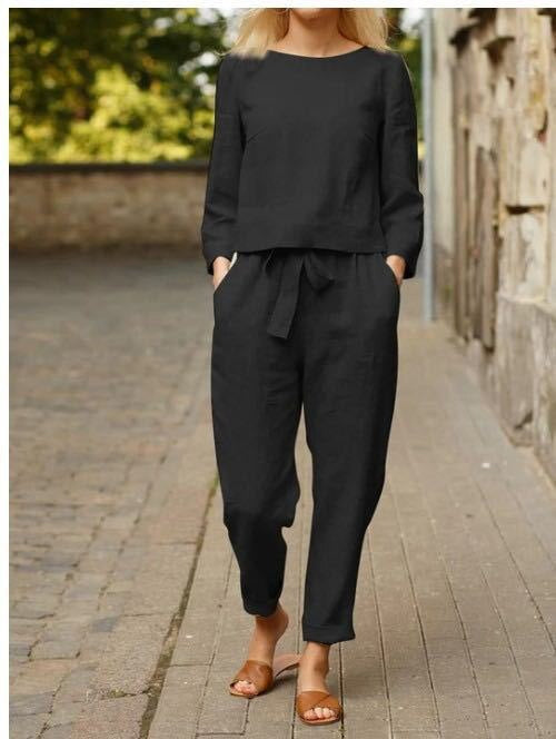 Zweiteiler Damen Sommer | Rundhals & Kordelzug