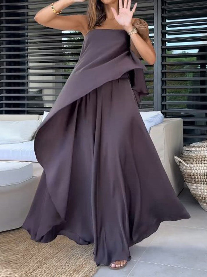 Zweiteiler Damen Sommer | Schulterfreies Set & Eleganter Lagenlook