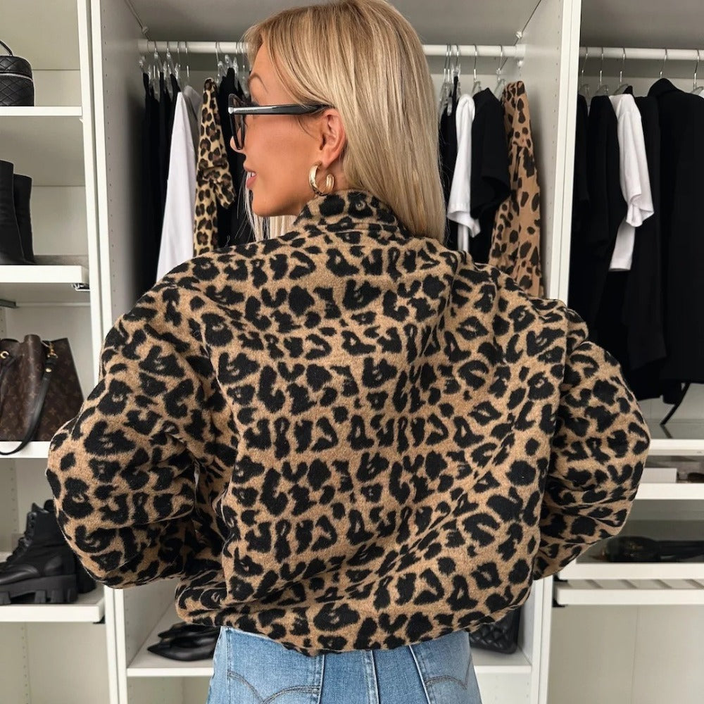 Jacke Damen | Leopardenmuster & Knopfleiste 4
