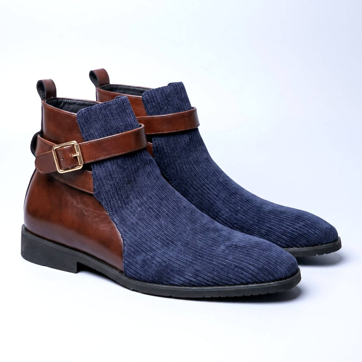 Herren Stiefeletten Verstellbare Schnalle Boots Schuhe 1