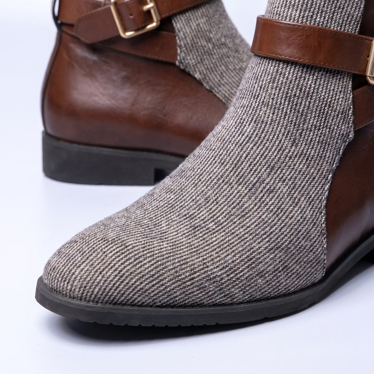 Herren Stiefeletten Verstellbare Schnalle Boots Schuhe 7