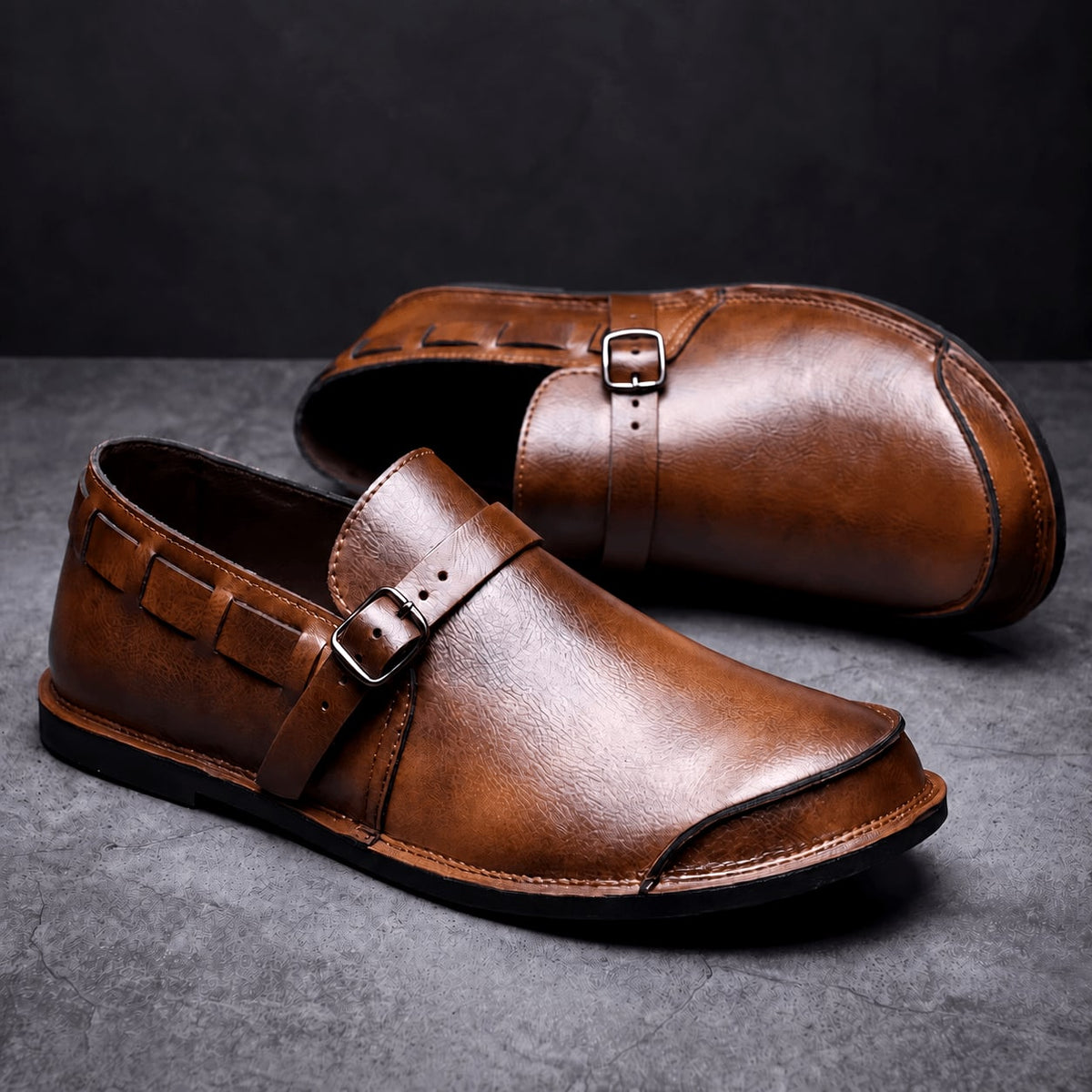 Herren Loafer Schnallen Design Gepolstert Business Casual 1