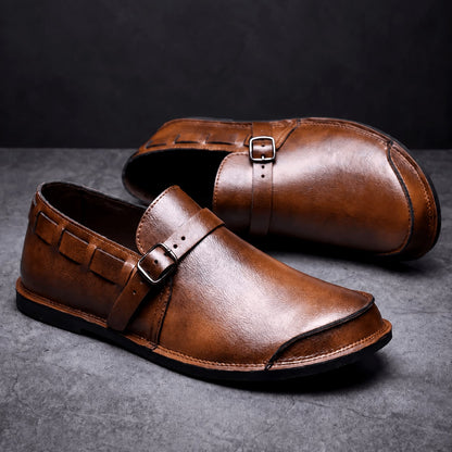 Herren Loafer Schnallen Design Gepolstert Business Casual 1