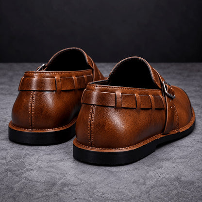 Herren Loafer Schnallen Design Gepolstert Business Casual 5
