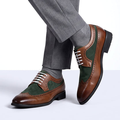 Herren Schnürschuh Brogue Design Gepolsterte Innensohle 2