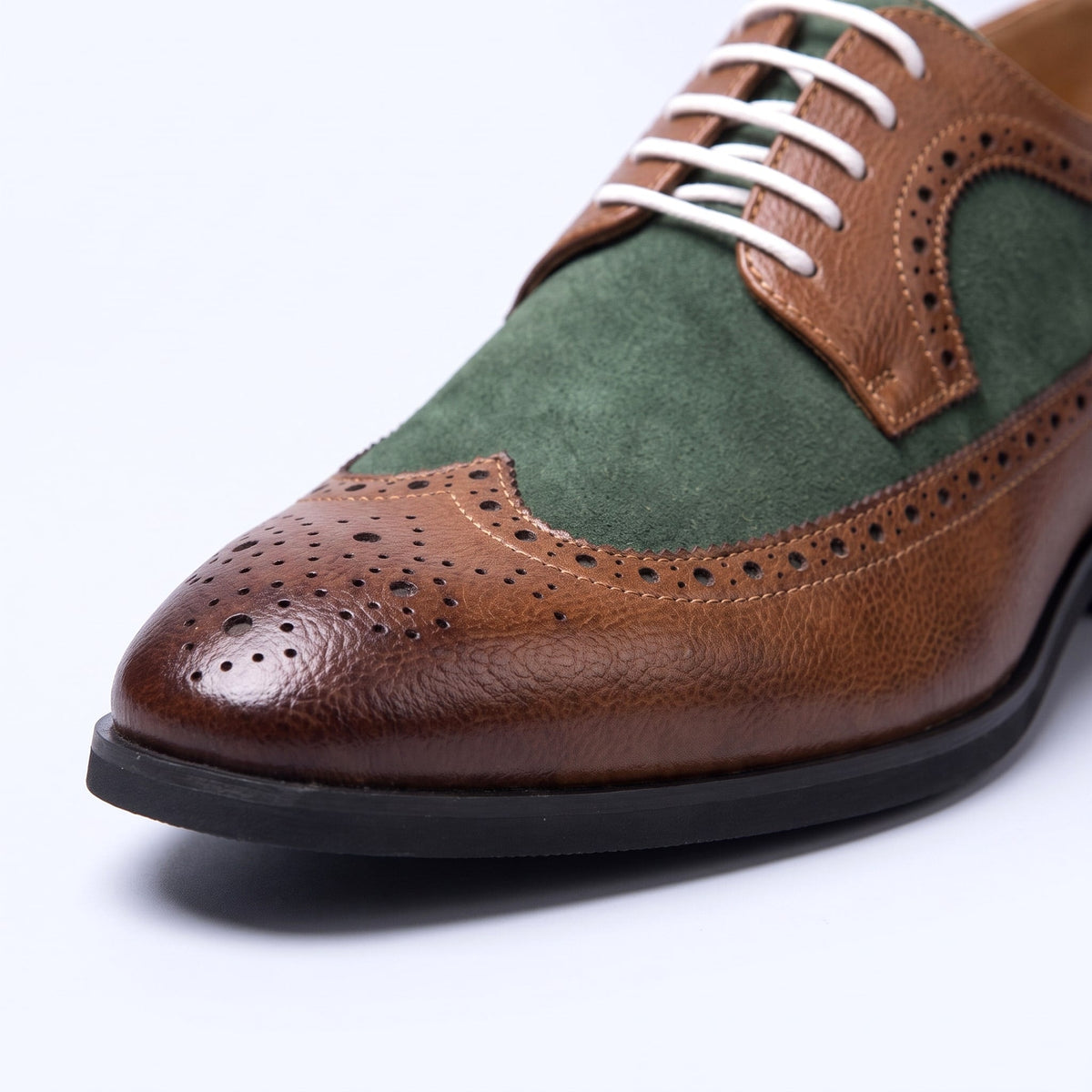 Herren Schnürschuh Brogue Design Gepolsterte Innensohle 3