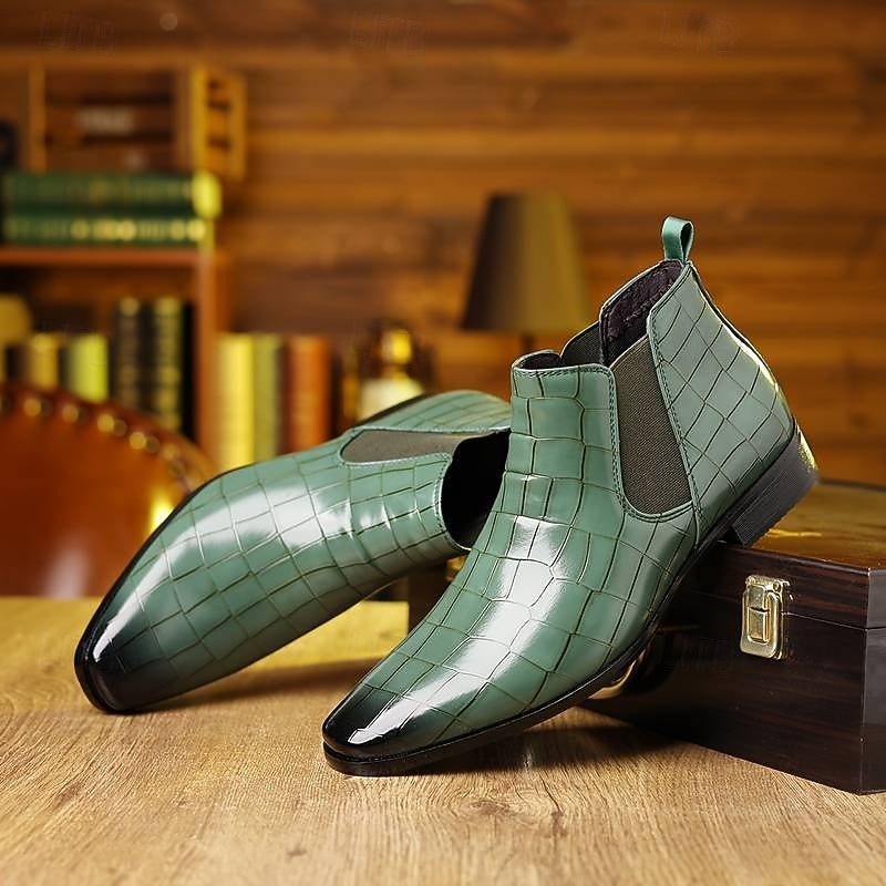 Aldric | Herren Chelsea Boots Stiefeletten Slip-On - Burgundy - Image 4