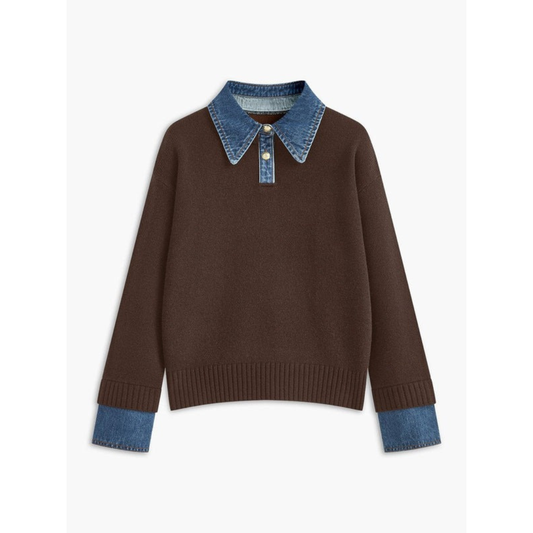 Strickpullover Damen | Hemdkragen & Langarm 8