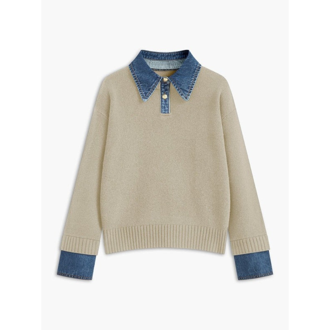 Strickpullover Damen | Hemdkragen & Langarm 10