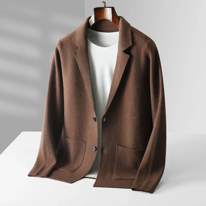 Arvid | Herren Strickblazer Casual Sakko - Brown - Image 2
