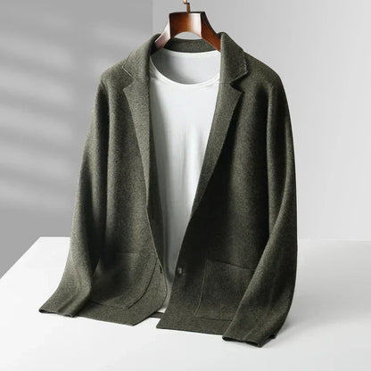 Arvid | Herren Strickblazer Casual Sakko - Brown - Image 6