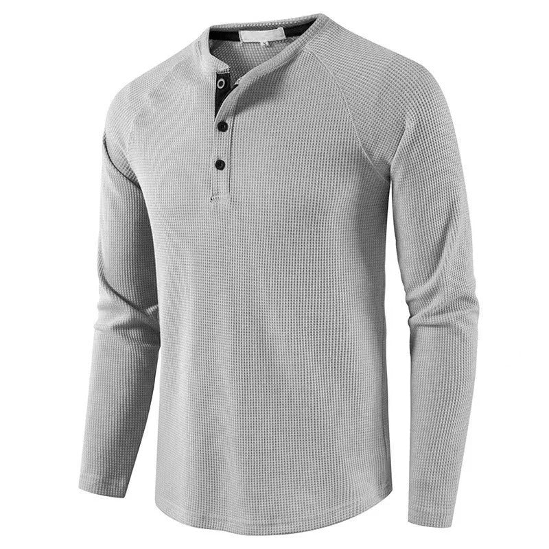 Herren Langarmhemd Knopfleiste Regular Fit Freizeithemd 4