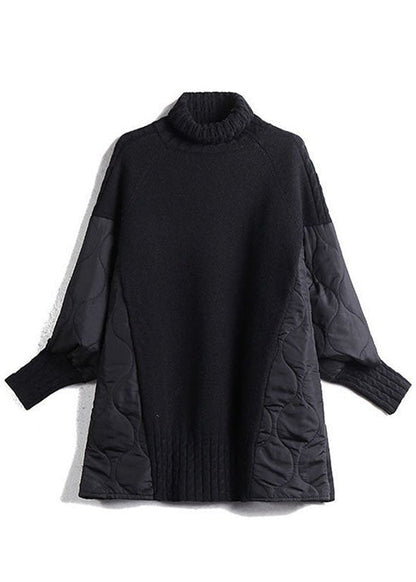 Hailey | Patchwork Pullover with Funnel Neck for Women