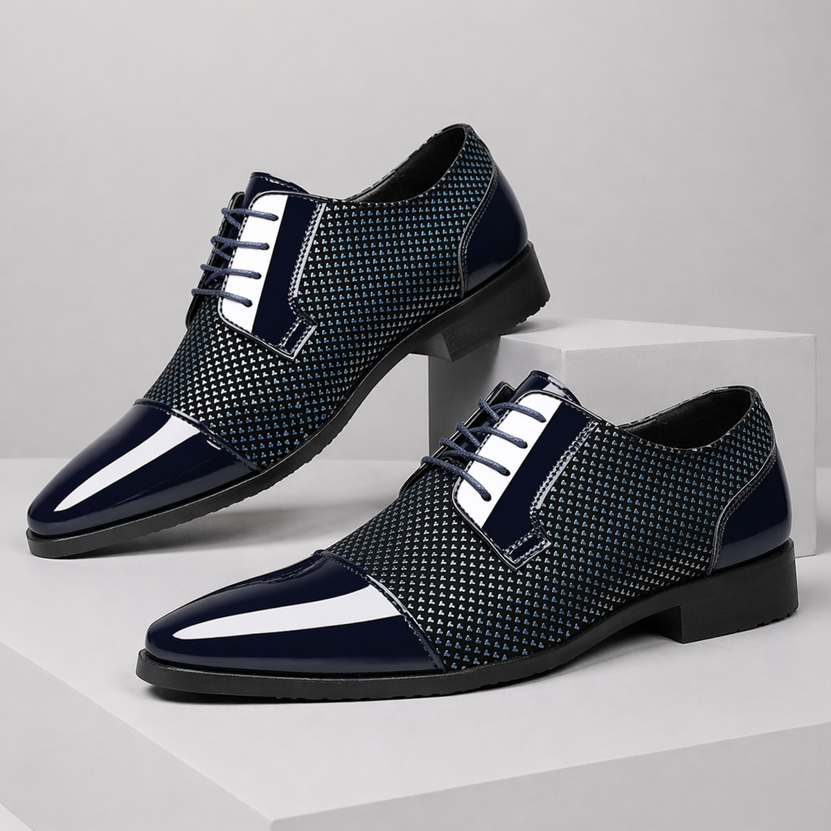 Herren Oxford Schnürschuhe Elegante Spitze Businessschuhe 4