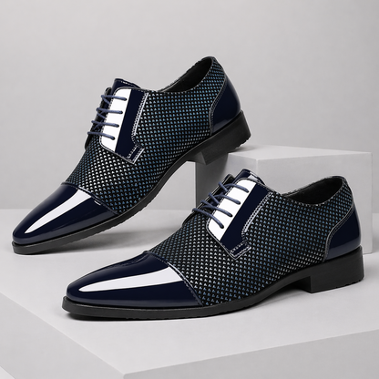 Herren Oxford Schnürschuhe Elegante Spitze Businessschuhe 4