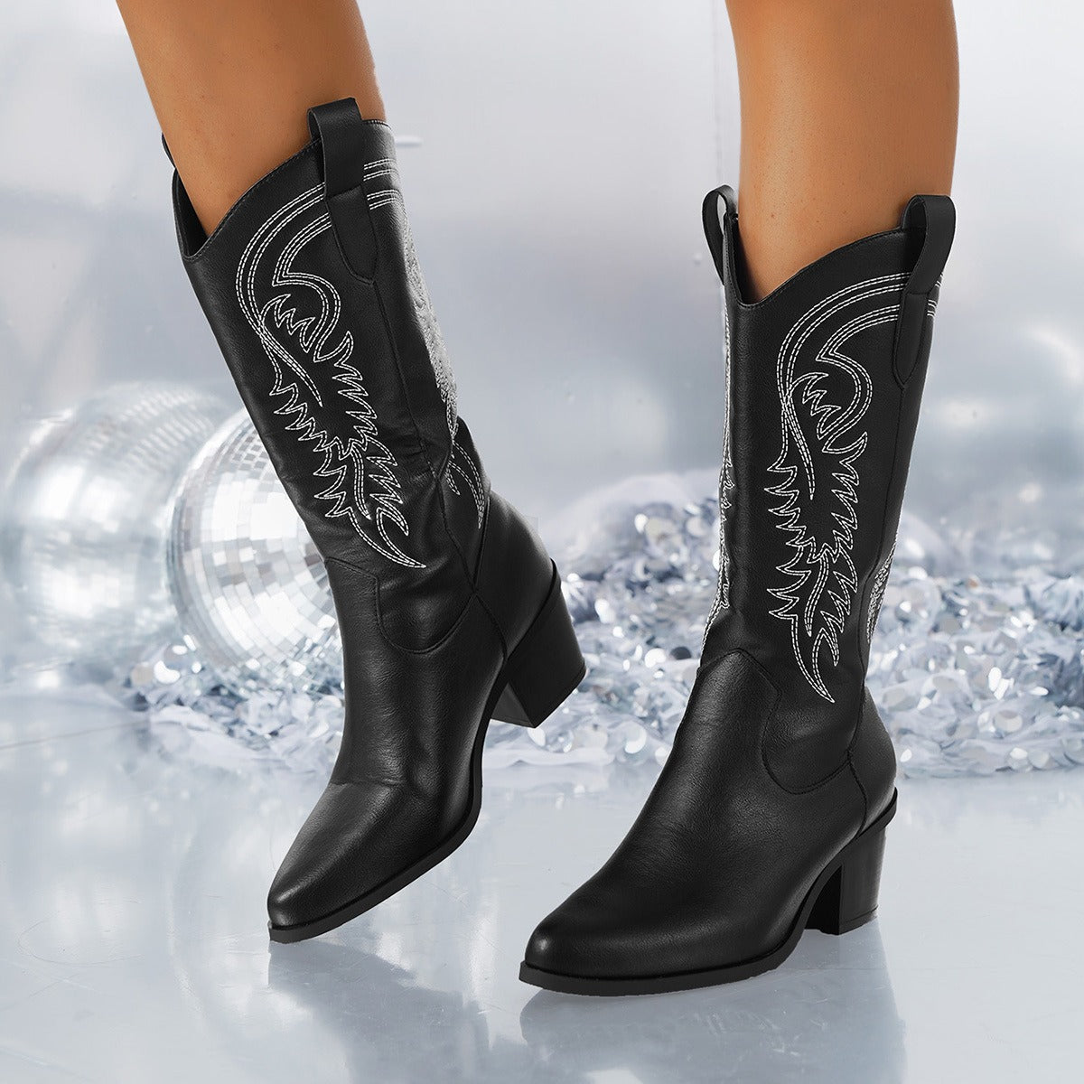 Cowboystiefel Damen | Spitze Nase & Bequemer Absatz 1