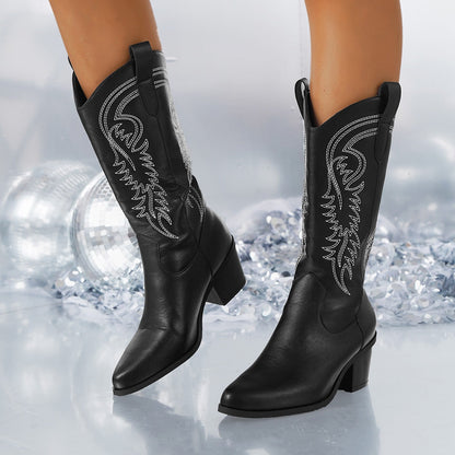 Cowboystiefel Damen | Spitze Nase & Bequemer Absatz 1