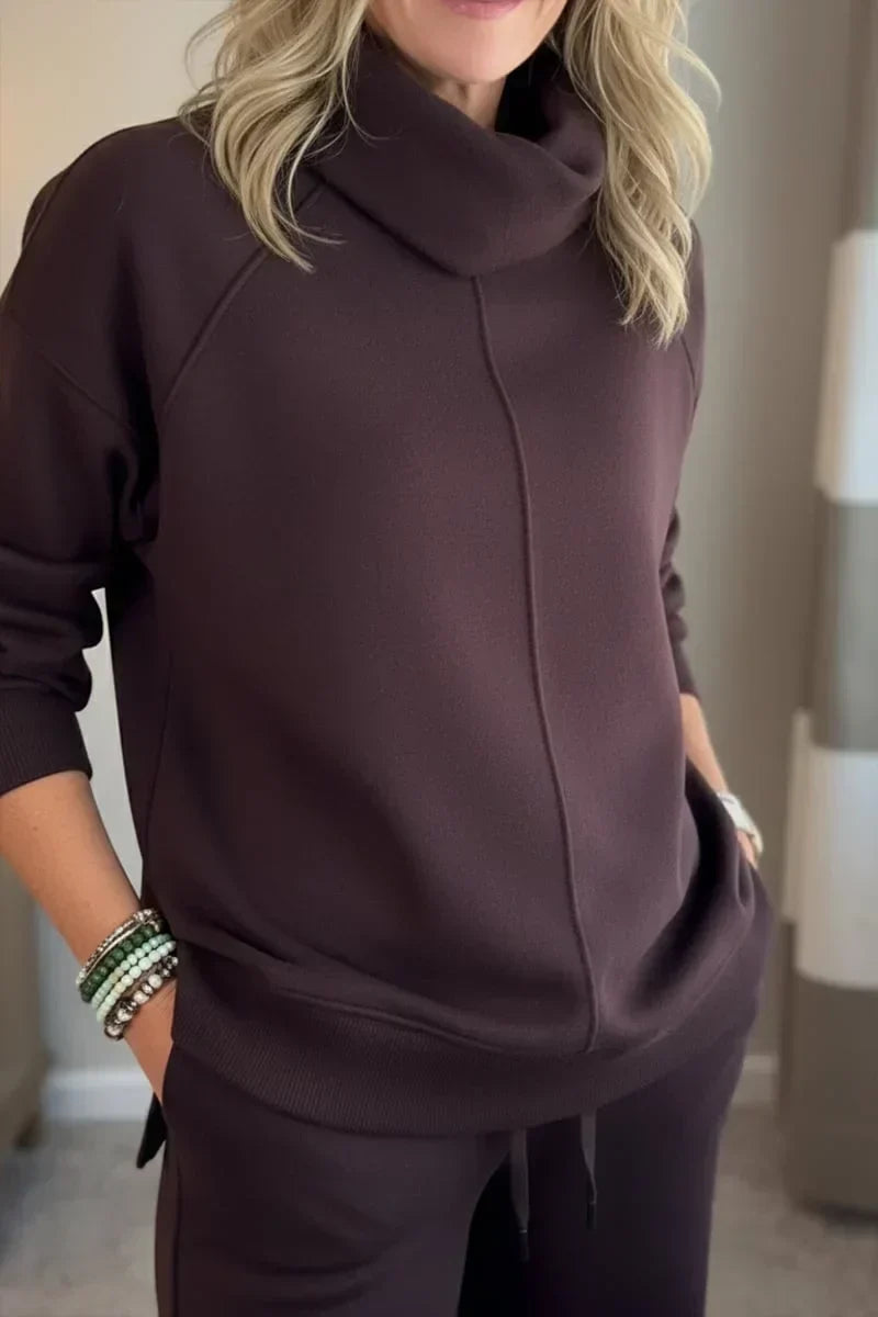 Zweiteiler Damen | Rollkragen mit Weitem Bein 13