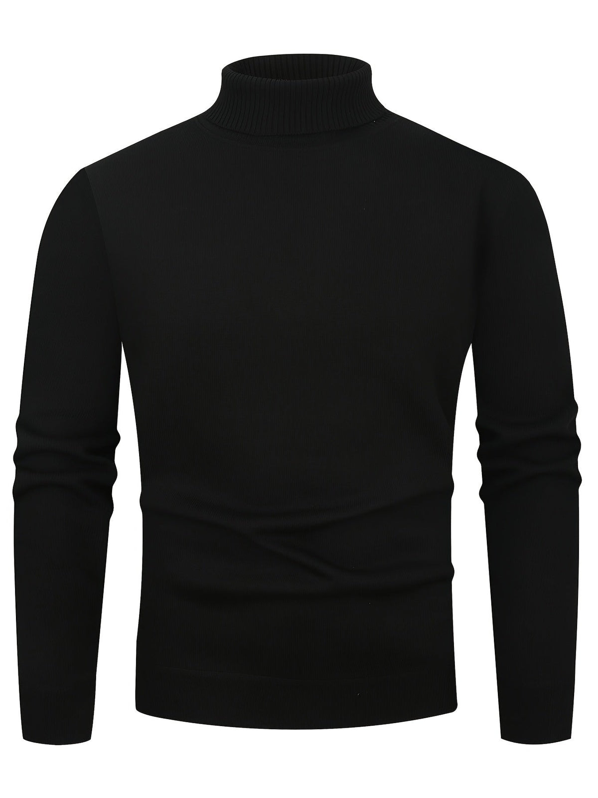 Bertwin | Herren Rollkragenpullover Warm Gefüttert - Black - Image 3