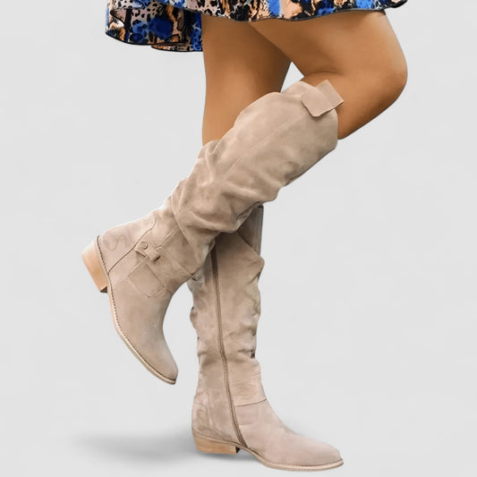 Kniehohe Stiefel Damen | Bequemer Schlupf-Style 1