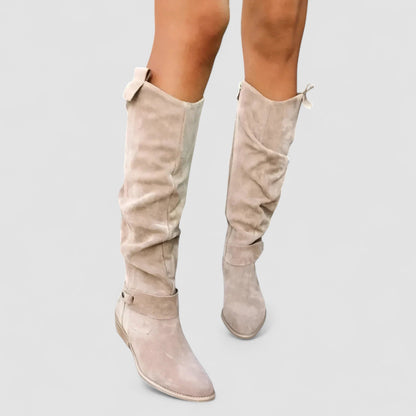 Kniehohe Stiefel Damen | Bequemer Schlupf-Style 2