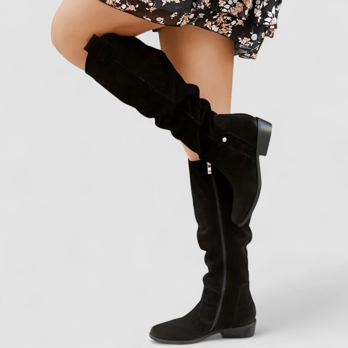 Kniehohe Stiefel Damen | Bequemer Schlupf-Style 7