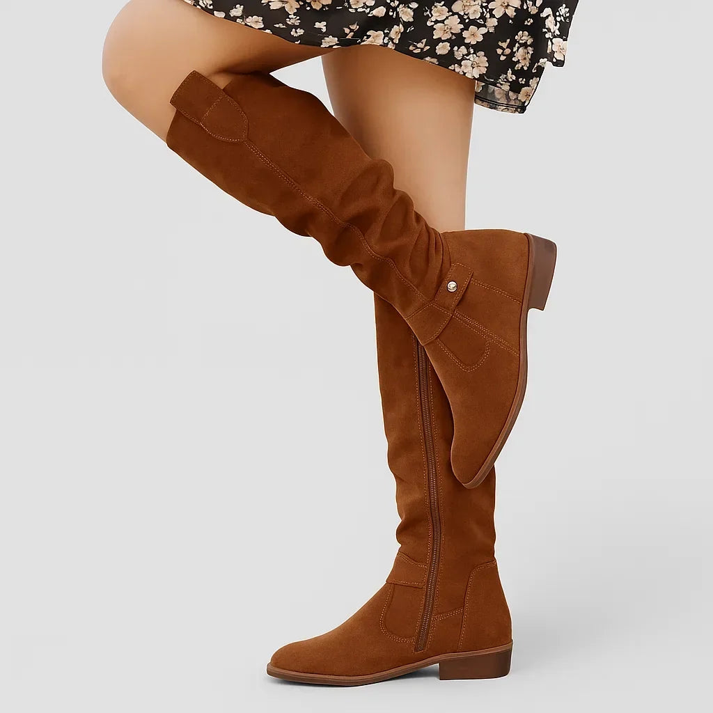 Kniehohe Stiefel Damen | Bequemer Schlupf-Style 8