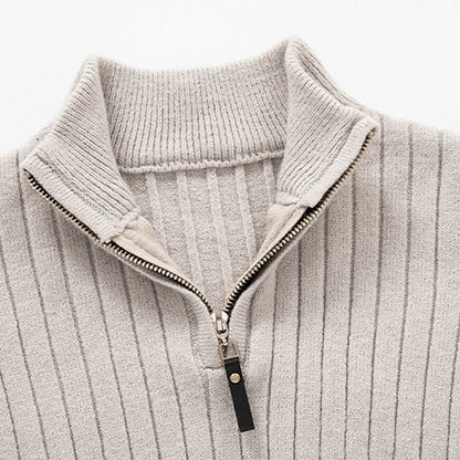 Brenwald | Herren Strickpullover mit Reißverschluss - Cream - Image 10