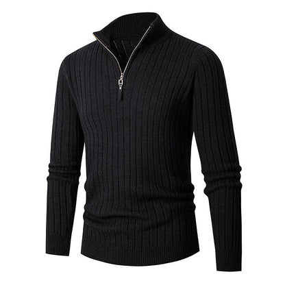 Brenwald | Herren Strickpullover mit Reißverschluss - Cream - Image 4