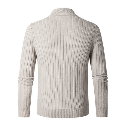 Brenwald | Herren Strickpullover mit Reißverschluss - Cream - Image 8