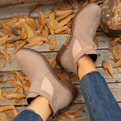 Brigitte | Damen Ankle Boot Stiefelette mit Blockabsatz - Brown - Image 8