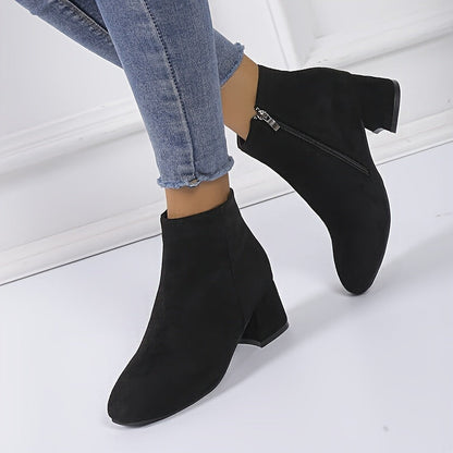 Brigitte | Damen Chelsea Ankle Boot mit Blockabsatz - Black - Image 10