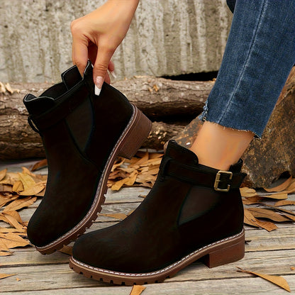 Brigitte | Damen Chelsea Ankle Boot mit Schnalle - Brown - Image 16