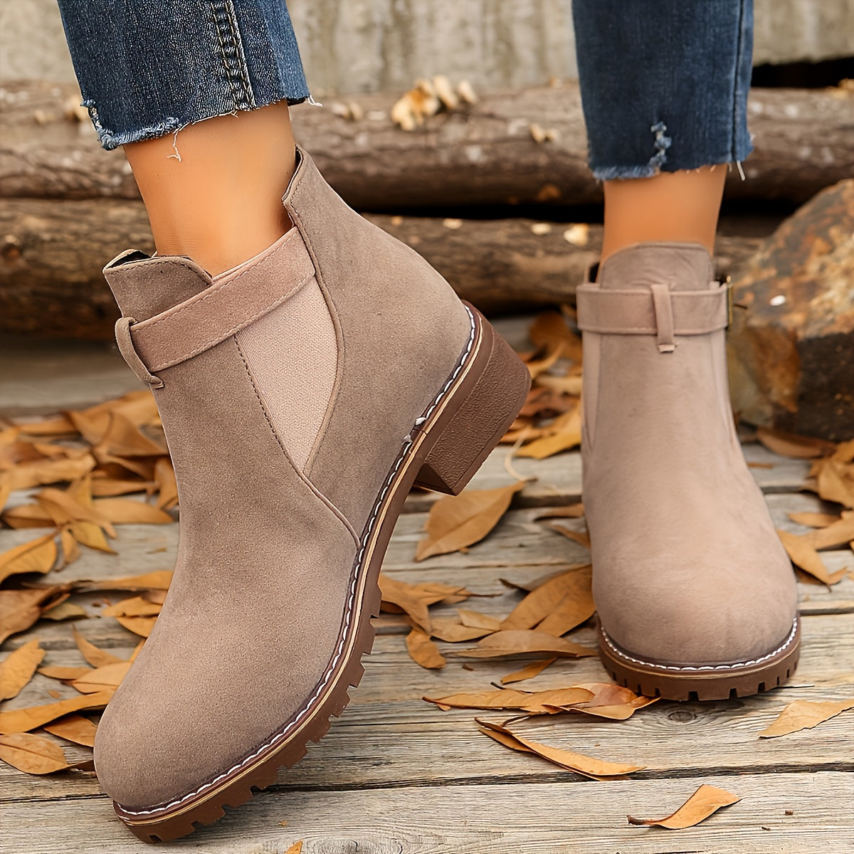 Brigitte | Damen Chelsea Ankle Boots mit Blockabsatz - Image 5