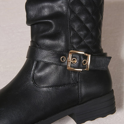 Brita | Damen Chelsea Ankle Boot Flacher Absatz Schwarz - Black - Image 10