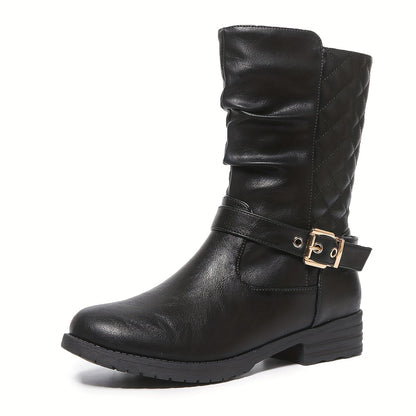 Brita | Damen Chelsea Ankle Boot Flacher Absatz Schwarz - Black - Image 9