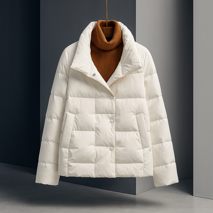Britta | Damen Leichte Steppjacke Winterjacke - Cream - Image 1