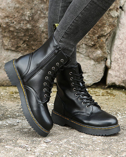 Bryndal | Damen Schnürstiefeletten mit Plateausohle - Black - Image 2