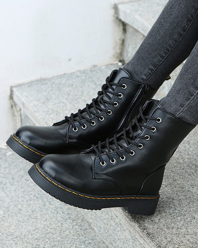 Bryndal | Damen Schnürstiefeletten mit Plateausohle - Black - Image 3