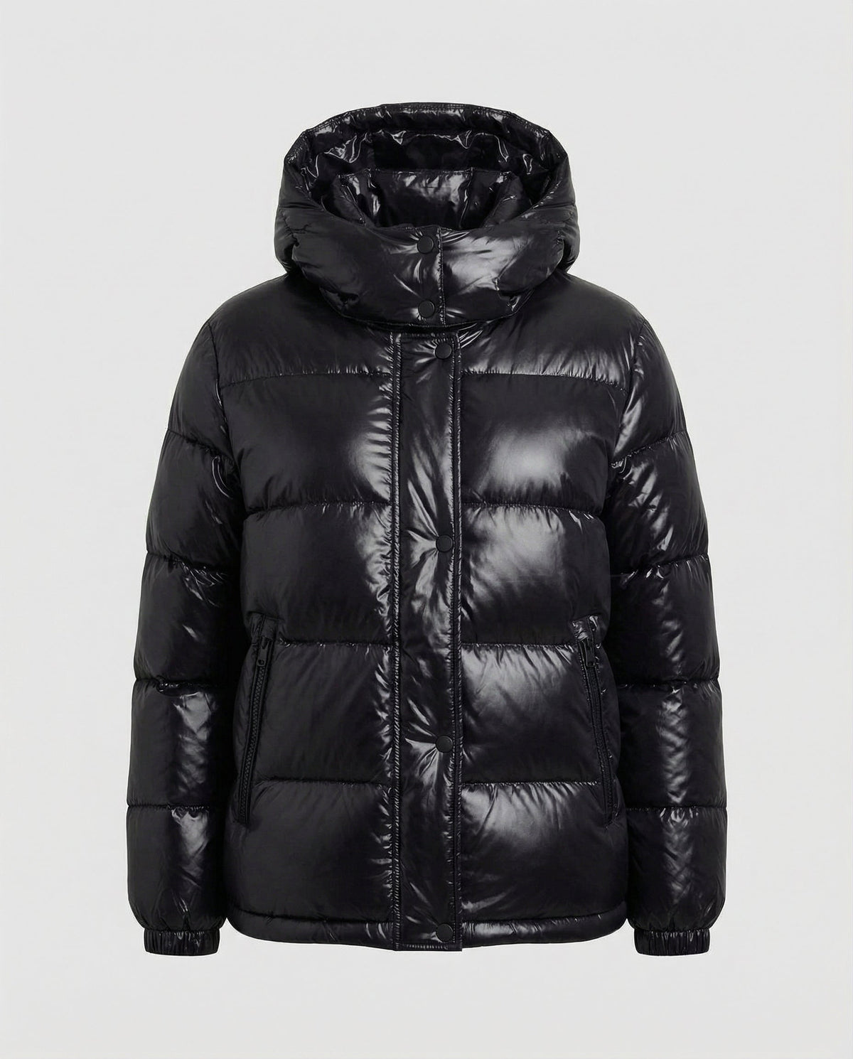 Bryndeva | Damen Gesteppte Winterjacke mit Kapuze - Black - Image 5