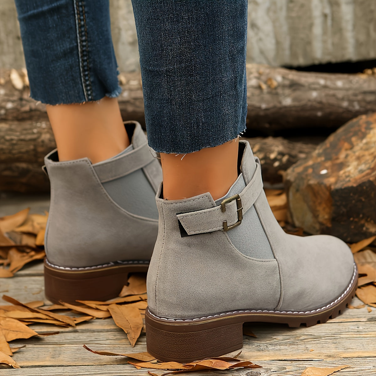 Brynn | Damen Ankle Boots Blockabsatz Stiefeletten - Image 12