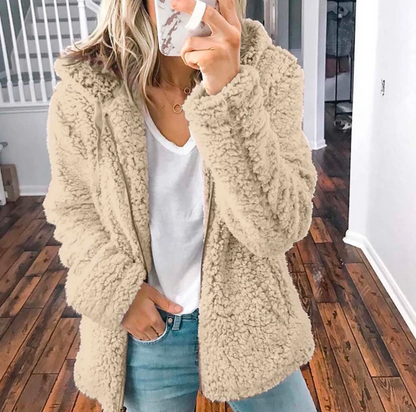 Brynweld | Damen Teddyfleece Wintermantel mit Kapuze - Image 9