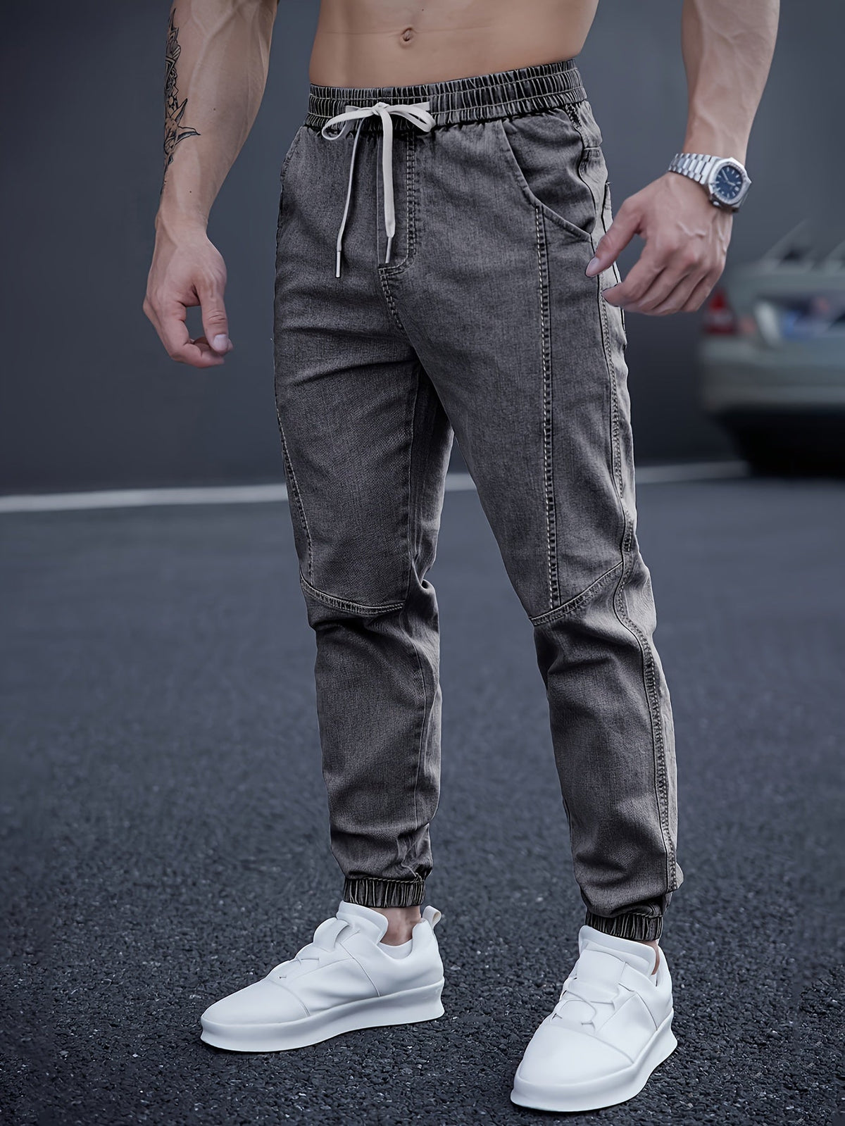 Jogger Jeans Herren | Elastischer Bund & Slim Fit 5