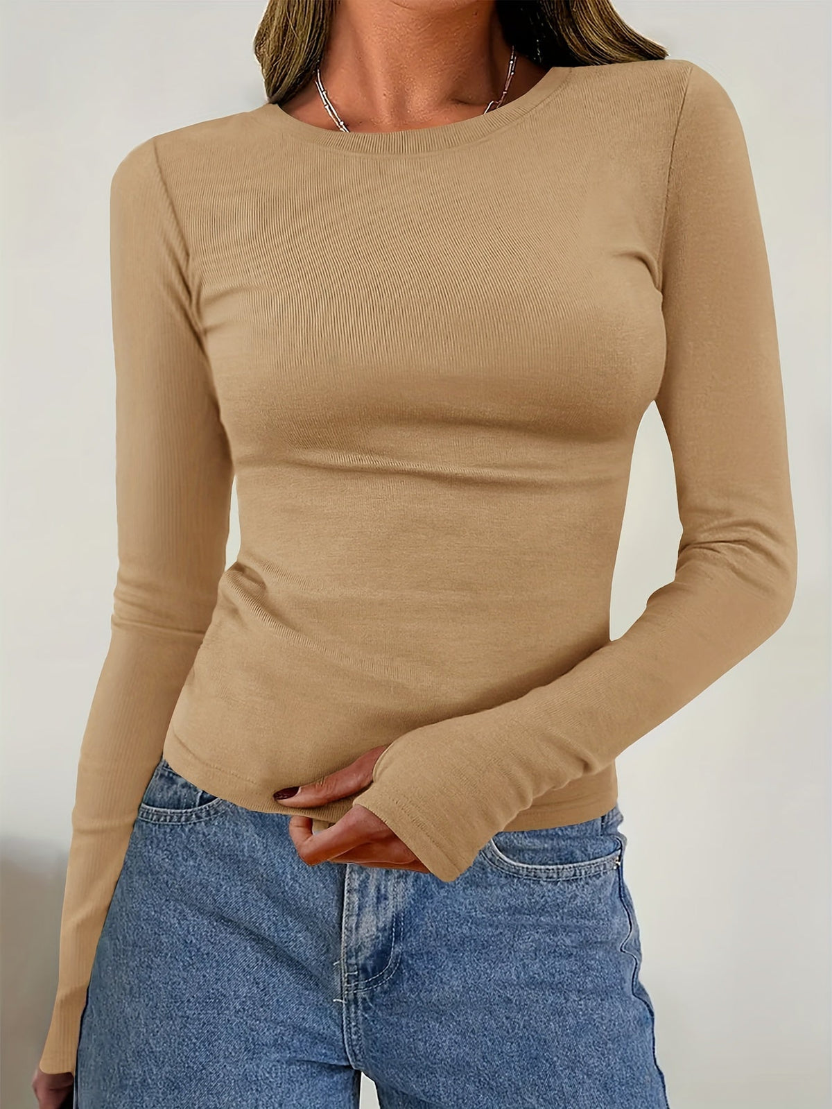 Langarmshirt Damen | Elastisch & Figurbetont