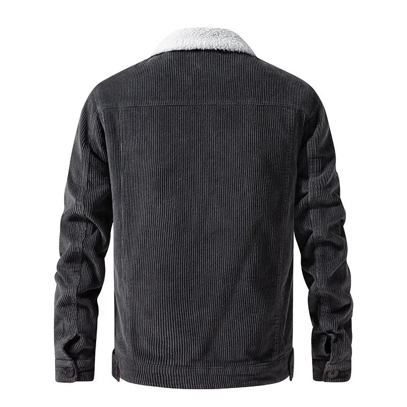 Herren Bomberjacke Sherpa-Futter Windschutz Kragen Taschen 2