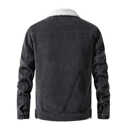 Herren Bomberjacke Sherpa-Futter Windschutz Kragen Taschen 2