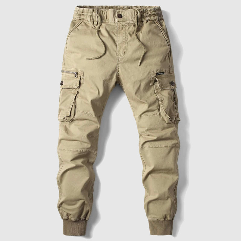 Caelan | Herren Cargo Jogger Hose mit Cargotaschen - Khaki - Image 1